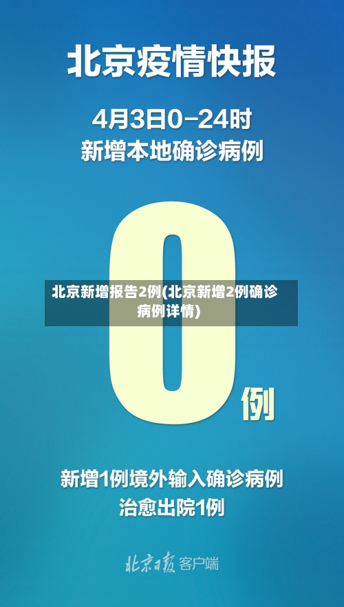 北京新增报告2例(北京新增2例确诊病例详情)