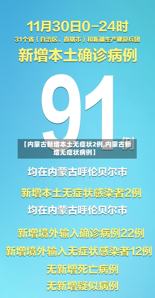 【内蒙古新增本土无症状2例,内蒙古新增无症状病例】